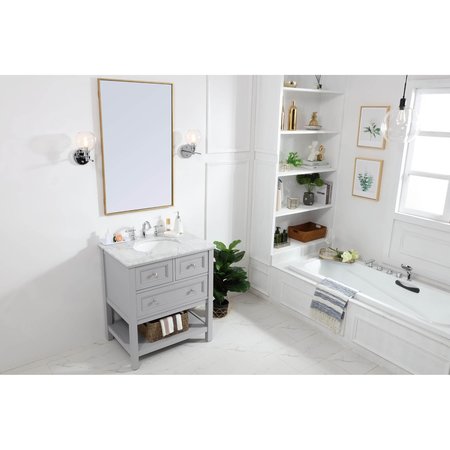 Elegant Decor 30 In. Single Bathroom Vanity Set In Grey VF27030GR